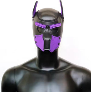 Neoprene Pup Hood - Purple