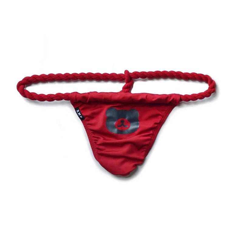 DM Red Fundoshi Mens Thong/ G-string