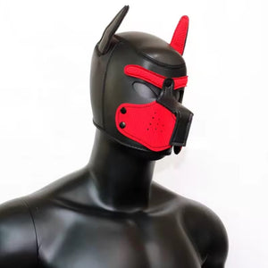 Neoprene Pup Hood - Red