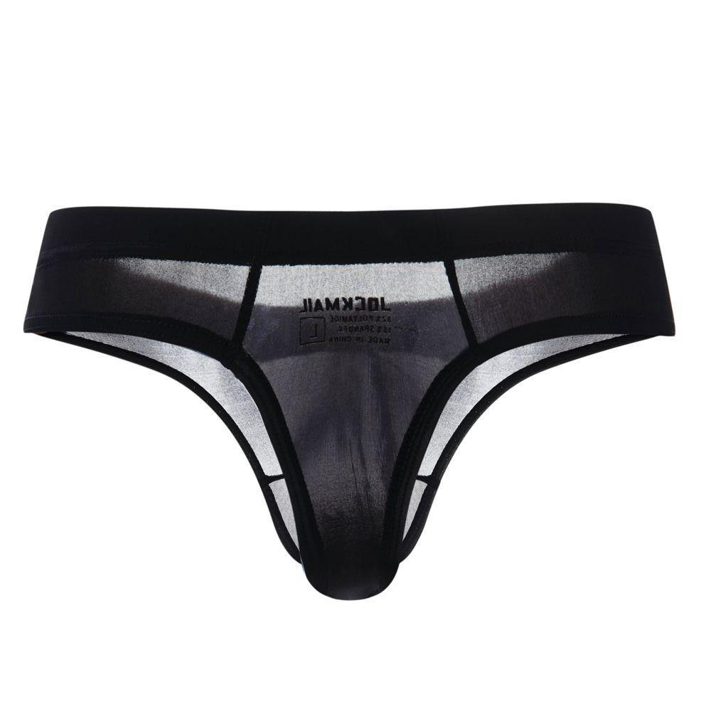 JM290 Black Mens Ice Silk Thong/ G-String - Down South Undies