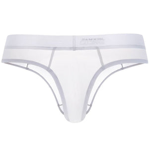 JM291 White Mens Ice Silk Thong/ G-String