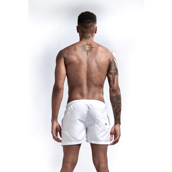 JM807 White Mens Swim Shorts