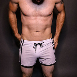 White Mens Mesh Shorts