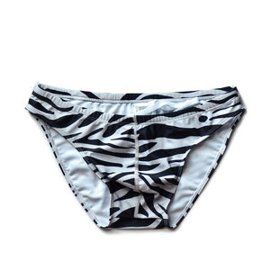 DM9009 Striped Mens Swim Briefs