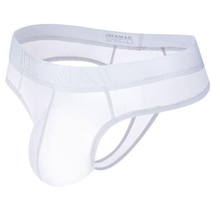 JM291 White Mens Ice Silk Thong/ G-String - Down South Undies